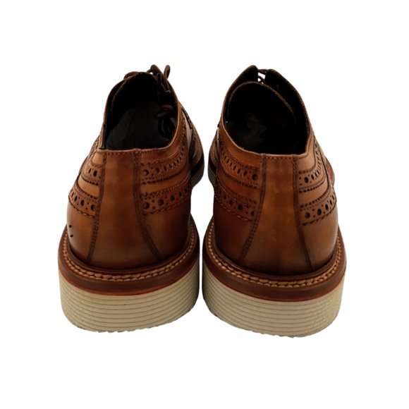 Mens Johnston & Murphy Jenson Longwing Oxfords in Tan Leather. 24-6642